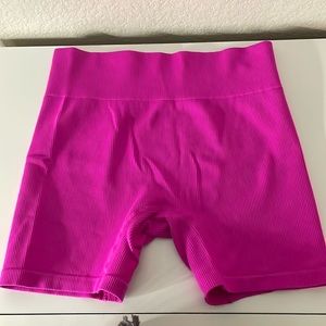 Pink Seamless Biker Shorts
